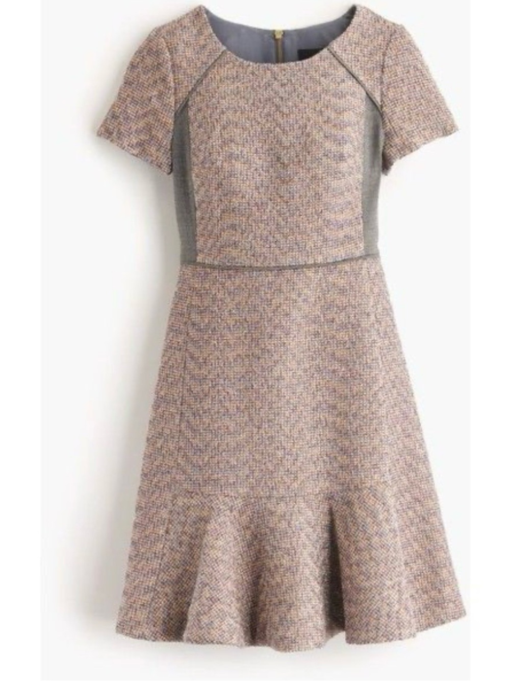 Gorgeous J. Crew metallic mixed tweed gray dress sz 8